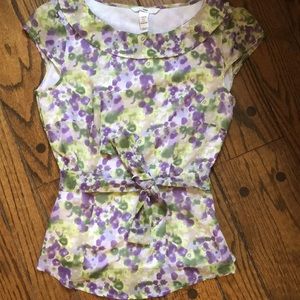 Belted floral top